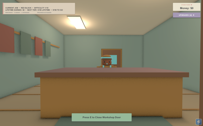 The shop counter and customer area in How to make Toys